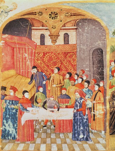 Ms 1335 f.219 Vie dAlexandre le Grandのアレクサンダー大王の遺体の解剖 作： French School