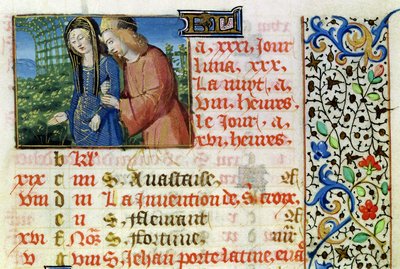 Ms 134 5月：時間帳からの求愛カップル 作： French School