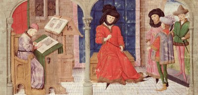 Ms 149 t.1 fol.1ジャックドギーズ作「貴族の歴史」のスクライブ 作： French School