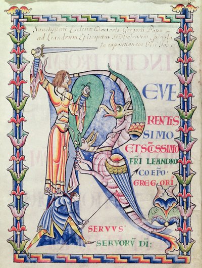 Ms 168 f.4vヒストリーテッドの頭文字R 作： French School