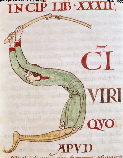 Ms 173 fol.148rヒストリー化された頭文字S 作： French School