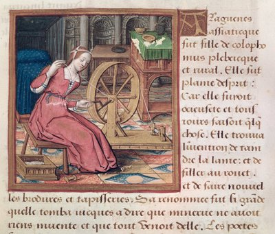 有名な女性の生涯からの17歳のアラクネ、1505年頃 作： French School