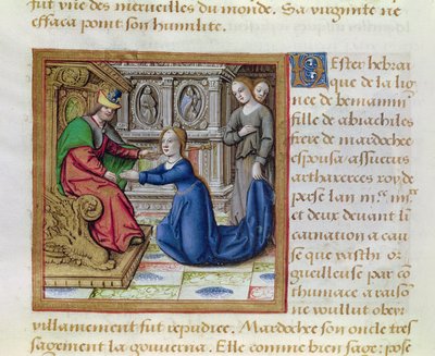 Ms 17 Esther、Life of Famous Women、1505年頃 作： French School