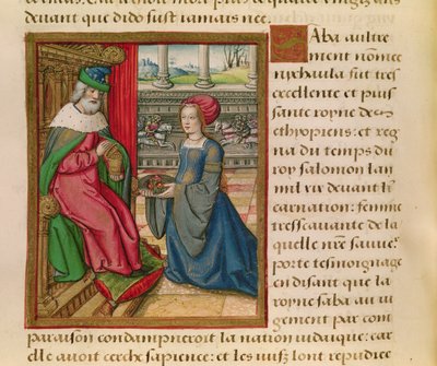 Ms 17シェバの女王、ヴィデフェムセレブレ、1505年頃 作： French School