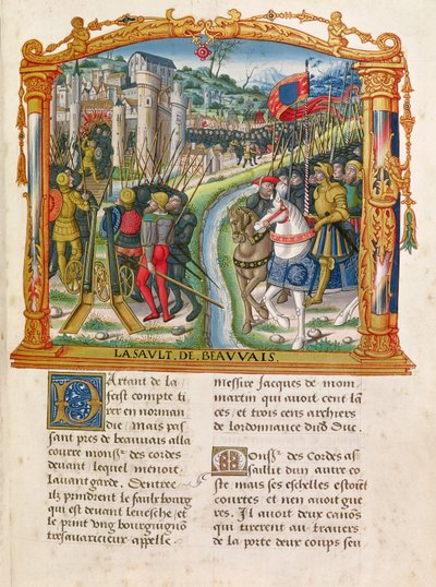 1472年6月27日、ブルゴーニュ公シャルルルテメレール作の18歳の女性、18世紀のボーヴェの包囲、フィリップオブコミネス（1445-1509）の回想録より 作： French School