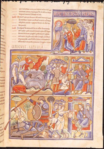 Ms 1 f.93r Souvigny聖書のダビデの物語 作： French School