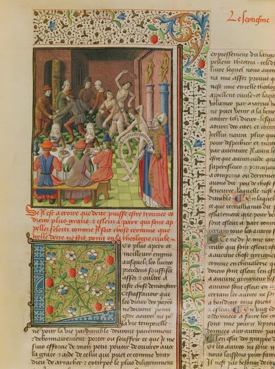 Ms 246 fol.151r Temporal and Terminal、カバの聖アウグスティヌスによるDe Civitate Deiのフランス語訳（354-430） 作： French School