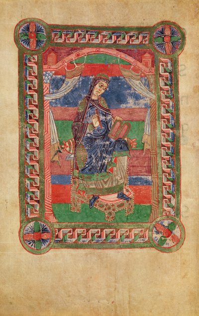 Ms 250 fol.43v聖ラデグンド（518-87）の王位、聖ラデグンドの生涯 作： French School