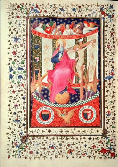 Ms 2 f.18v Boucicaut Hours、c.1410からの三位一体 作： French School