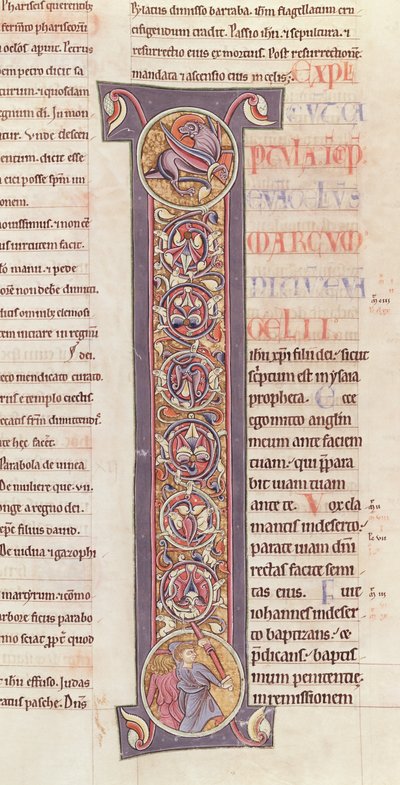 Ms 2 fol.175 t.2サンタンドル修道院の聖書からのサンマルコの福音書 作： French School