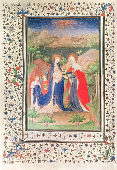 Ms 2 fol.65vブチコー時間の訪問、c.1410 作： French School