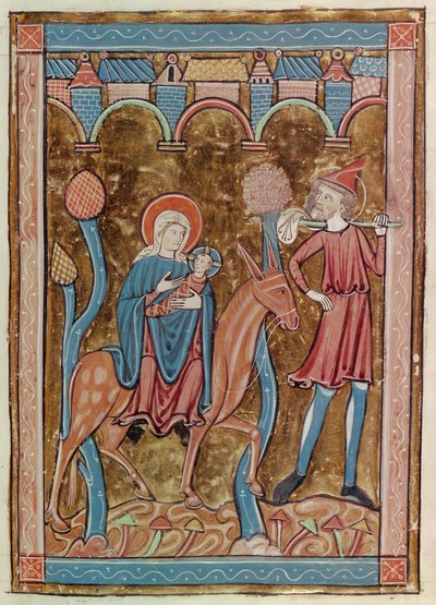 Ms 3016 fol.12 PsautierからlUsage de Parisエジプトへの飛行 作： French School