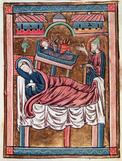 Ms 3016 fol.8キリスト降誕、Psautier a lUsage de Paris 作： French School