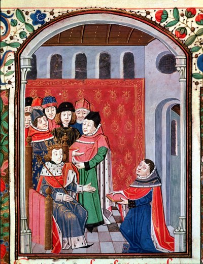 ジャンメン3045 fol.1（1240-1305）氏は、ボエティウスによる哲学の慰めからフィリップルベル（1268-1314）への翻訳を提供しています。 作： French School