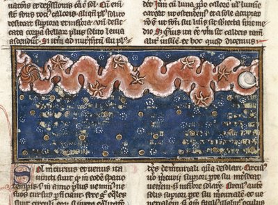 Ms 320 Fol.192r Thomas van Cantimpre (1201-72) の「De Natura rerum」からの「惑星」（ベラム）。 作： French School