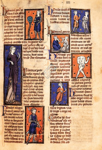 Ms 320 Fol.46r Thomas van Cantimpre (1201-72) の「De Natura rerum」からのモンスター（ベラム製 作： French School