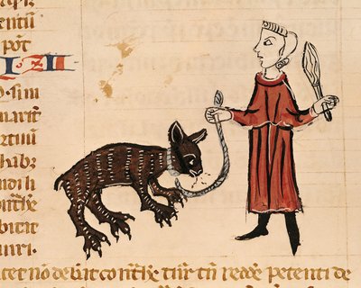 Ms 372 fol.241v Decrees de Gratienのクマの番人 作： French School