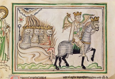Ms 422 f.33vサタンの星の落下 作： French School