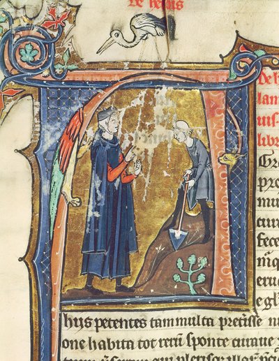 Ms 426 fol.6掘り出し、Vincent de BeauvaisによるLe Miroir de la Natureから 作： French School