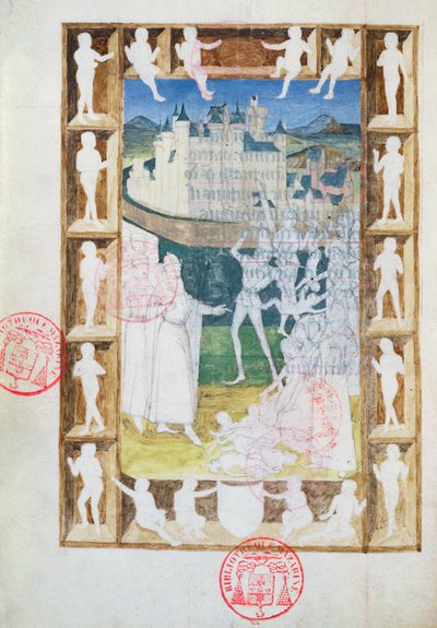 Ms 473罪の大虐殺、シャルル・ド・フランスの未完成のミニチュア、1466-69年頃 作： French School
