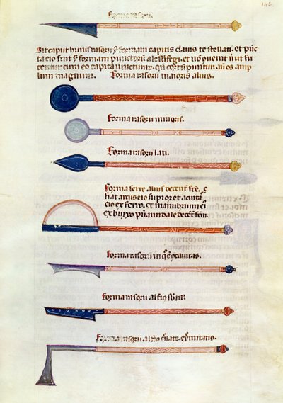 Ms 89 Ter fol.115 Abul Qasim Kalaf ibn al-Abbas al Zahrawi（Albucasis）による論文からの手術器具 作： French School