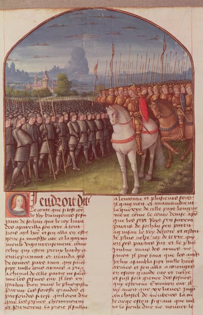 Ms Fr 91 Fol。 85ロバート・ド・ボロン作「マーリンの物語」のページ、1482-89年 作： French School