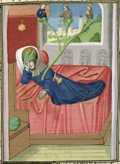 Ms H 7 fol.145rジャンXXIIの聖書からのジェシーの木 作： French School