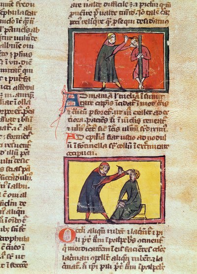 Ms H 89 fol.6外科、Rogier de Salerne著の「Book of Surgery」から 作： French School