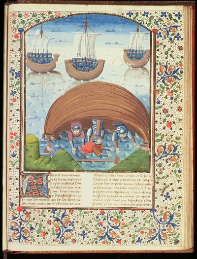 Ms Hunter 371 f.147r運命のセロイカス、プリンスの落下から、ジョバンニボッカチオ（1313-75）1467 作： French School