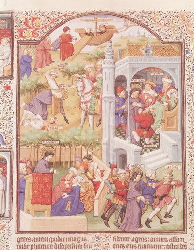 Ms Lat 17294 Fol.515vセントジェームス大王の生涯の場面（d.44）、ベッドフォード公爵の修道院、c.1424-35 作： French School