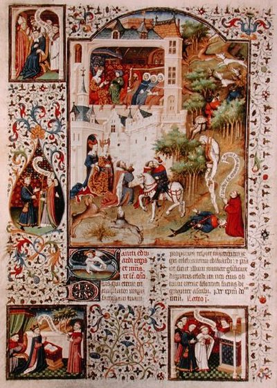 Ms.Lat 17294 ベッドフォード公爵のブレヴィアリーからの聖エドワード懺悔者（1003-66）の死（1424-1435年頃）（ベラム製 作： French School