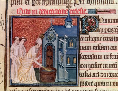 Ms Latin 962 Fol.63司教、教会の奉献、センス神殿から 作： French School