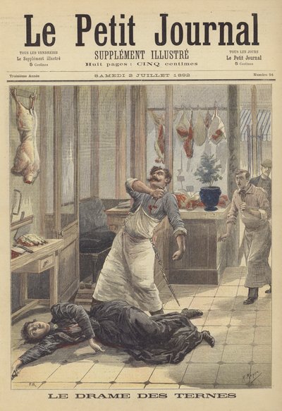 パリのテルヌ通りの殺人 作： French School