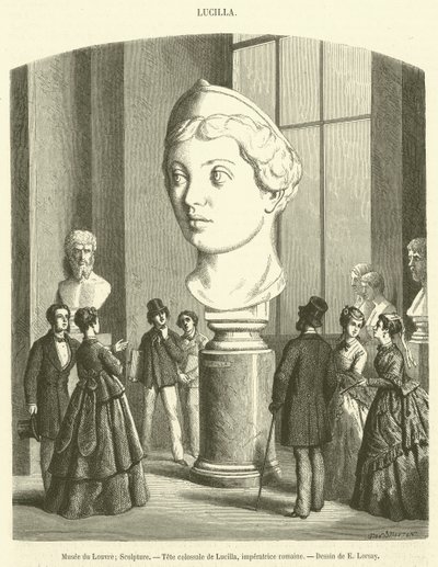 ルーヴル美術館、彫刻、ローマの女帝ルチーラの巨頭（エングレービング 作： French School