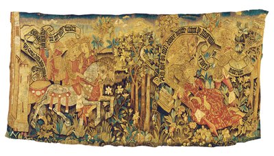 神話のタペストリーの断片、ストラスブール、c.1470-80 作： French School