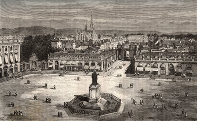 ナンシー - ムルト・エ・モゼル - V.A.マルト・ブラウンの「La France illustree: geographie, histoire, administration statistique」に掲載された彫刻。 作： French School