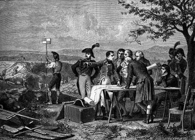 1801年、サンカンタン運河の開削計画を示すナポレオン・ボナパルト - 1801年、サンカンタン運河の開削計画を示すボナパルト - 19世紀のエングレービング 作： French School
