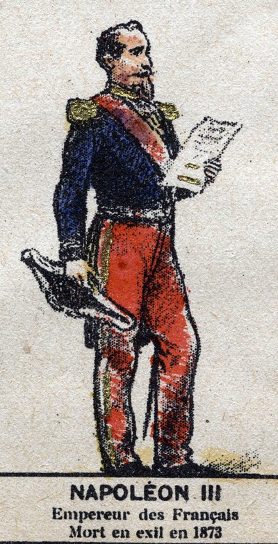 フランスの皇帝、ナポレオン3世（1808-1873）。"Galeriede Kings and Queens of France and illustrious characters from 1643 to 1895 "では、エピナルの画像を使用しています。 作： French School