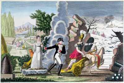 戦争と平和の間のナポレオン1世（1769-1821）、c。 1815 作： French School