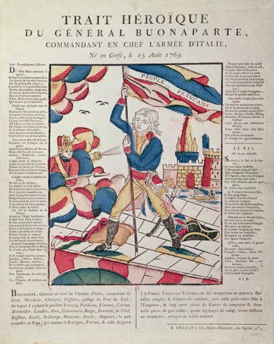 ナポレオン1世（1769〜1821年）、アルコラの橋で、1796年11月17日、18〜19世紀 作： French School