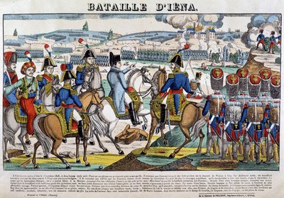 イエナの戦いでのナポレオン（1806年10月13日） - エピナルのイメージ 作： French School