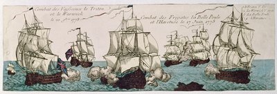 1778年のアメリカ独立戦争中のフランスとイギリスの艦隊間の海軍の関与 作： French School