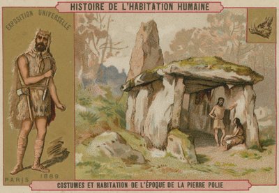 新石器時代の衣装と住居 作： French School