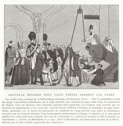 司祭に宣誓を行う新しい方法、フランス革命 作： French School