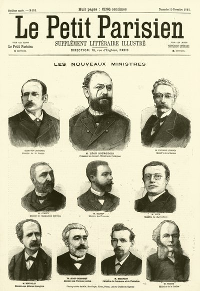 フランス政府の新閣僚たち（エングレービング 作： French School