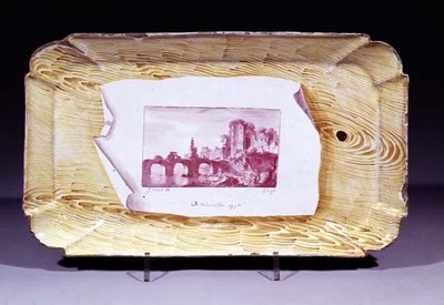 ナイダービレプレート、トロンプルーイルプリント、1774（セラミック） 作： French School