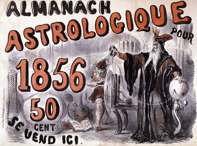 未来を照らす占星術師、ノストラダムス-1856年の『占星術師』にて 作： French School