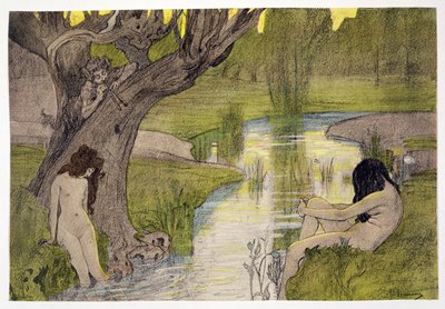 LEstampe ModerneのNymphs Bathingがパリ1897-99を出版 作： French School