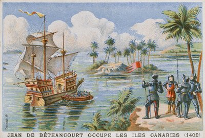 ジャンドベテンクールによるカナリア諸島の占領、1402年 作： French School