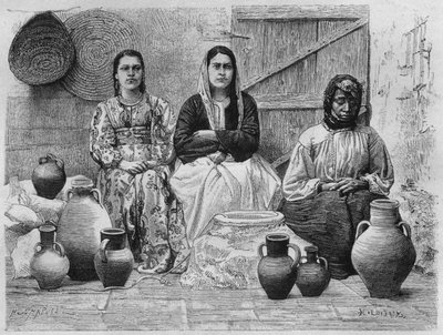 今日シリアからエルサレムの石油商人。フェニシア、レバノン、ジューディーへの旅。 1884年、ルイシャルルエミールロルテの1875-1880（bw彫刻） 作： French School